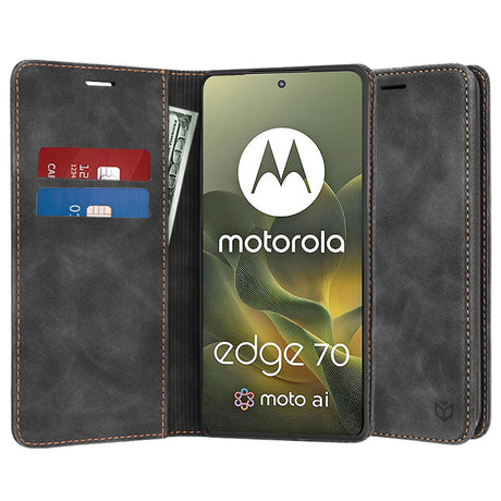 Husa de protectie Techsuit Confy compatibil cu Motorola Edge 70, Negru