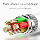 Cablu Lito Liquid Silicone (LD03), Type-C to Type-C, Fast Charging, 60W, 1m, Alb
