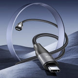 Cablu Lito (LD25CC), Type-C to Type-C, Fast Charging, Braided Nylon, 100W, 480Mbps, 2m, Gri