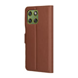 Husa de protectie Techsuit Leather Folio compatibil cu Motorola Edge 70, Maro