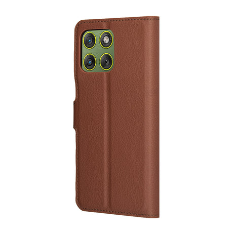 Husa de protectie Techsuit Leather Folio compatibil cu Motorola Edge 70, Maro