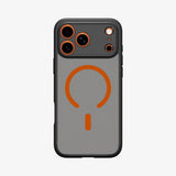 Husa de protectie Spigen Ultra Hybrid MagSafe (ACS10482) compatibil cu iPhone 17 Pro Max, Frost Black / Portocaliu