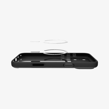 Husa de protectie Spigen Ultra Hybrid MagSafe (ACS10482) compatibil cu iPhone 17 Pro Max, Frost Black / Portocaliu
