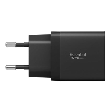 Incarcator Spigen Essential EE472EU (ACH09457), 2x Type-C, Fast Charging, Quantum Boost, 47W, Negru