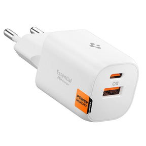 Incarcator Spigen Essential EE352EU (ACH09462), USB, Type-C, Fast Charging, Quantum Boost, 35W, Alb
