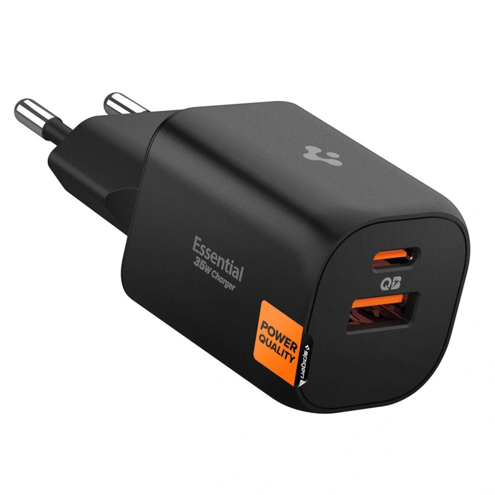 Incarcator Spigen Essential EE352EU (ACH09463), USB, Type-C, Fast Charging, Quantum Boost, 35W, Negru