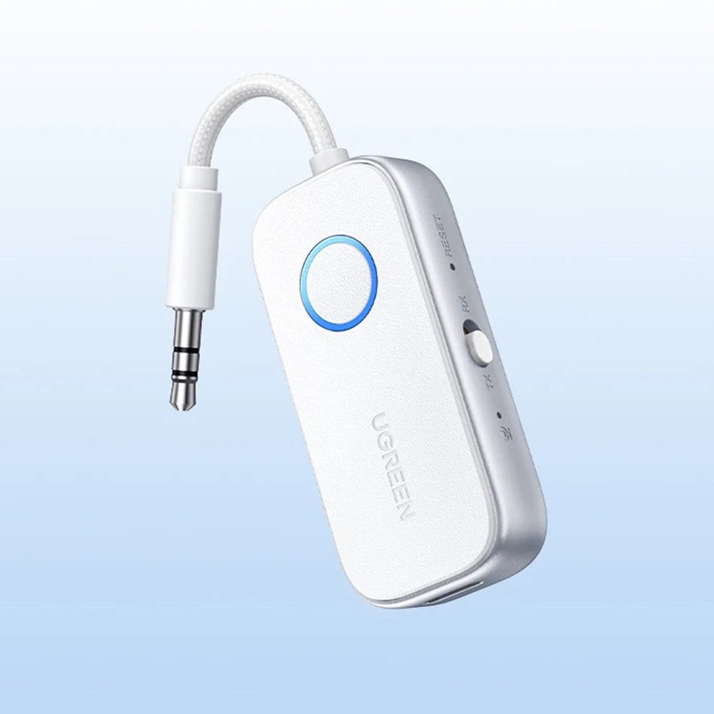 Gadget Ugreen Audio Receiver CM872 (45812), Jack 3.5mm, Microphone, BT, USB-C, 300mAh, TX/RX Mode, 18hrs Playback, Alb
