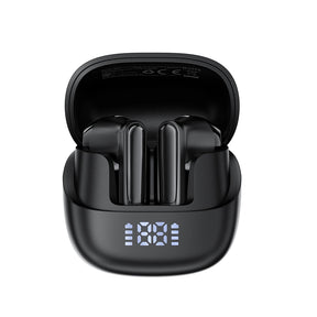 Casti Acefast (W2), TWS, Bluetooth 5.4, 4-Mic ENC, IPX4, 400mAh, LED Digital Display, Magnetic Design, Negru