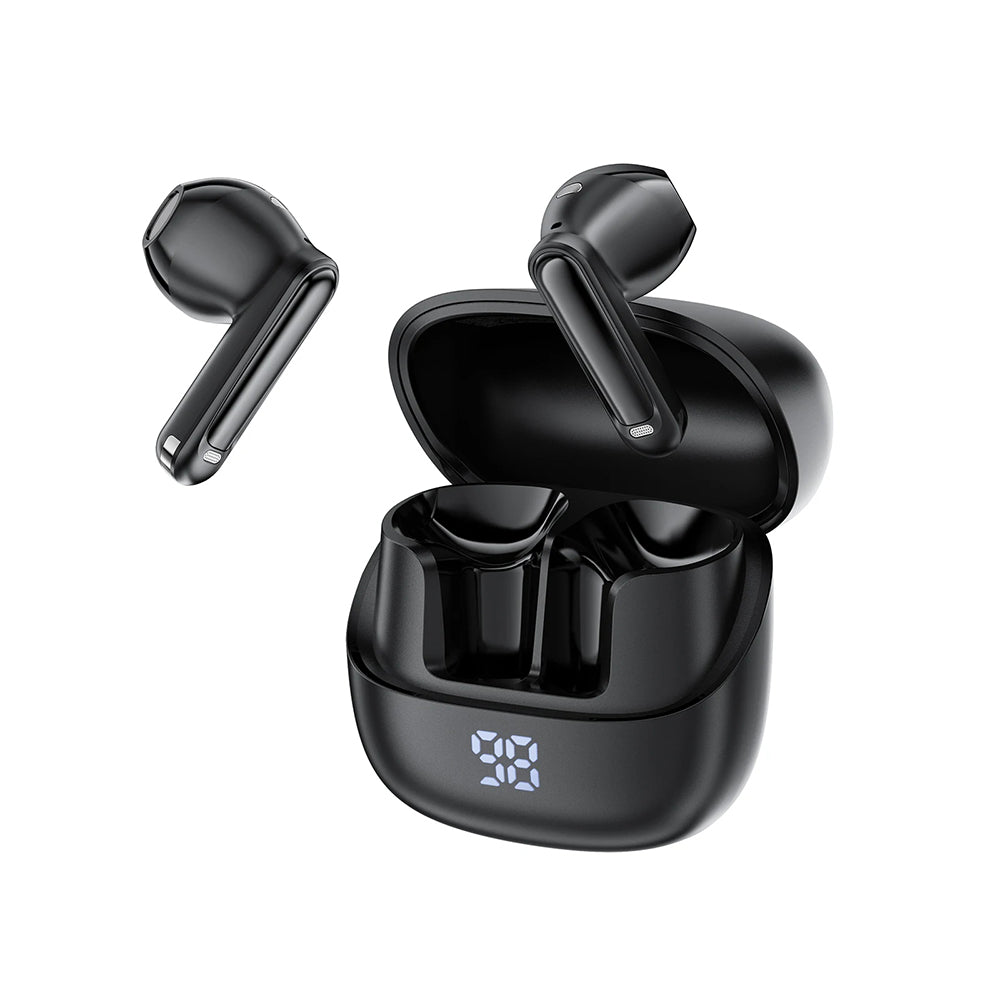 Casti Acefast (W2), TWS, Bluetooth 5.4, 4-Mic ENC, IPX4, 400mAh, LED Digital Display, Magnetic Design, Negru