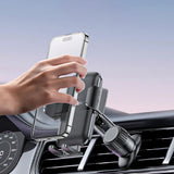 Suport Yesido (C242), for Air Vent, with Auto Extending Clip by Switch Button, Telescopic Arm, Negru