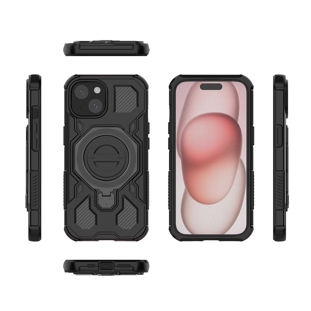 Husa de protectie Techsuit Carbon Shield PRO compatibil cu Xiaomi 15T, Roz Transparent
