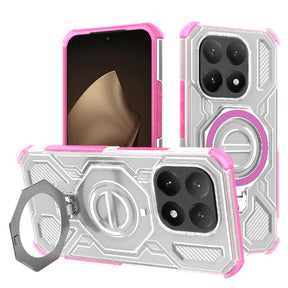 Husa de protectie Techsuit Carbon Shield PRO compatibil cu Xiaomi 15T, Roz Transparent