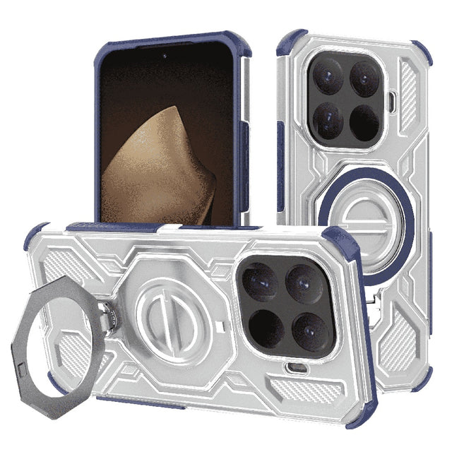 Husa de protectie Techsuit Carbon Shield PRO compatibil cu Xiaomi 15T Pro, Albastru Transparent