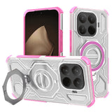 Husa de protectie Techsuit Carbon Shield PRO compatibil cu Xiaomi 15T Pro, Roz Transparent