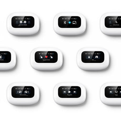 Casti Ugreen HiTune S6 ClipBuds Magic WS208 (55136), with Display, Bluetooth 5.4, Noise Reduction, Low Latency, Alb