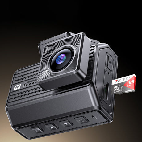Gadget Yesido Dual Dash Camera (KM15), 2" IPS Display Screen, Front + Rear Dual Recording, G-Sensor, Up to 256GB Storage, Negru