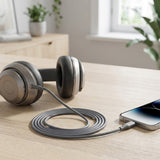 Adaptor Techsuit Premium Cable Adapter SoundFleX (AC5), Lightning to 3.5mm Jack, Hi-Fi Quality, Silica Gel, Gri