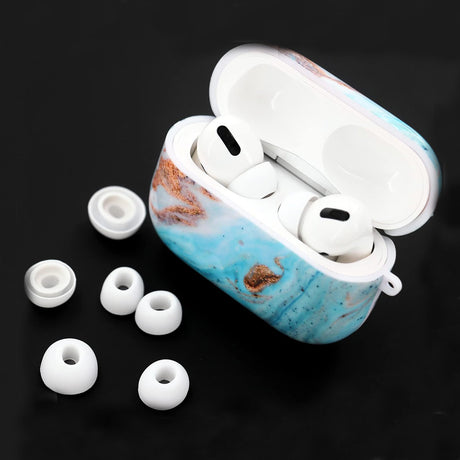Casti Techsuit (set de 3) Replacement Ear Tips AirVibe (ET2), for Apple AirPods Pro 3, Premium Silicone XS, S, L Sizes, Alb