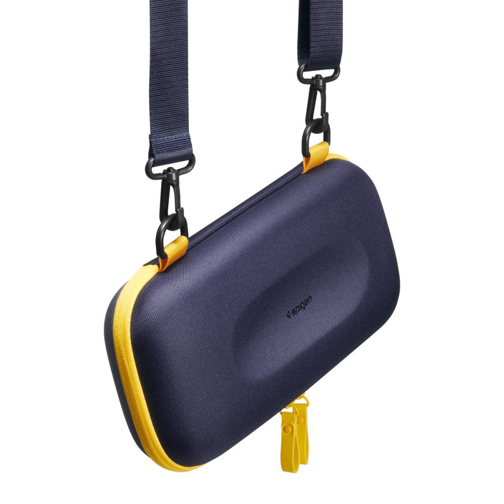 Accesoriu gaming Spigen Nano Pop Pro Pouch (AGP09565), Nintendo Switch 2, for Accessories, 5 Pockets, Detachable Shoulder Strap, Albastru Berry Navy