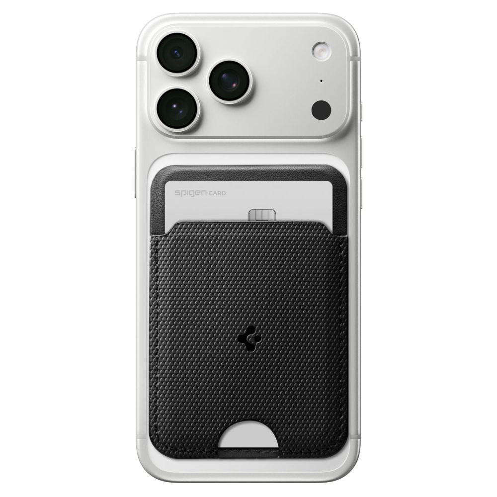 Suport Spigen Card MagSafe Slim Fold S314-1 (AFA10405), for Phone, Universal, Magnetic Grip, Stand, PU Leather, Negru