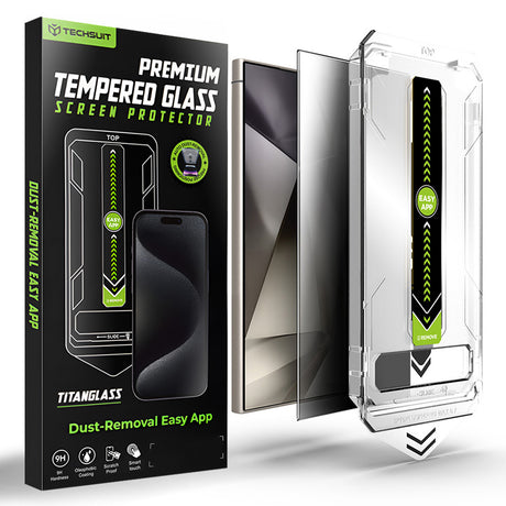Techsuit TitanGlass CrystalHD Privacy védőfólia Samsung Galaxy S24 Ultra készülékhez