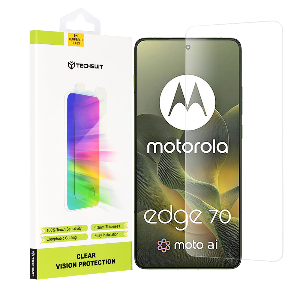 Folie de protectie Techsuit Clear Vision Glass compatibil cu Motorola Edge 70, Transparent