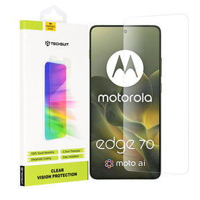 Folie de protectie Techsuit Clear Vision Glass compatibil cu Motorola Edge 70, Transparent