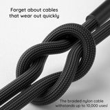 Cablu ColorWay (CW-CBUL004-RD), USB 2.0 to Apple Lightning, for Syncing & Charging, Nylon, 2.1A, 480Mbps, 1m, Rosu