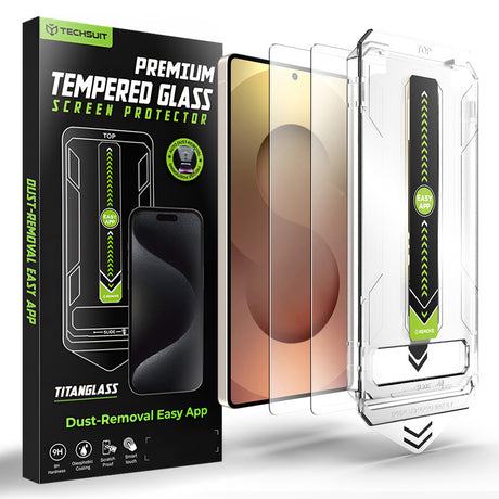 Folie de protectie Techsuit TitanGlass CrystalHD (set de 2) compatibil cu Samsung Galaxy S25 Ultra, Transparent