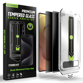 Folie de protectie Techsuit TitanGlass CrystalHD (set de 2) compatibil cu Samsung Galaxy S25 Ultra, Privacy