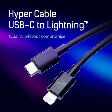 Cablu 3mk Hyper, USB-C to Lightning, 20W, 5A, 1.2m, Negru