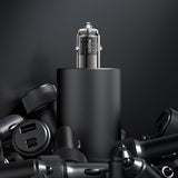 Incarcator Yesido Mini Car (Y69), Dual-Port Type-C, PD30W, Aluminum Alloy, Fast Charging, Negru