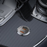 Incarcator Yesido Mini Car (Y69), Dual-Port Type-C, PD30W, Aluminum Alloy, Fast Charging, Negru