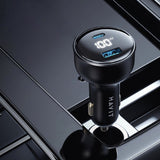 Incarcator Havit Car (CC100W), USB, Type-C, PD100W, PC, with Digital Display, Negru