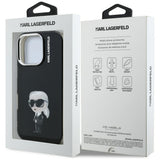 Husa de protectie Karl Lagerfeld IML Aquarelle Karl & Logo MagSafe (KLHCP16LHMKIAQK) compatibil cu iPhone 16 Pro, Negru