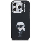 Husa de protectie Karl Lagerfeld IML Aquarelle Karl & Logo MagSafe (KLHCP16LHMKIAQK) compatibil cu iPhone 16 Pro, Negru