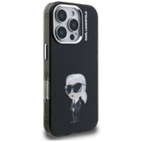 Husa de protectie Karl Lagerfeld IML Aquarelle Karl & Logo MagSafe (KLHCP16LHMKIAQK) compatibil cu iPhone 16 Pro, Negru