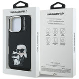 Husa de protectie Karl Lagerfeld IML Aquarelle Karl & Choupette (KLHCP16XHMKCAQK) compatibil cu iPhone 16 Pro Max, Negru
