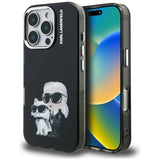 Husa de protectie Karl Lagerfeld IML Aquarelle Karl & Choupette (KLHCP16XHMKCAQK) compatibil cu iPhone 16 Pro Max, Negru