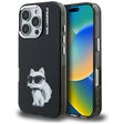 Husa de protectie Karl Lagerfeld IML Aquarelle Choupette Logo (KLHCP16XHMCHAQK) compatibil cu iPhone 16 Pro Max, Negru