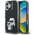 Husa de protectie Karl Lagerfeld IML Aquarelle Karl & Choupette (KLHCP16SHMKCAQK) compatibil cu iPhone 16, Negru