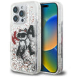 Husa de protectie Karl Lagerfeld Liquid Glitter Choupette Logo MagSafe (KLHCP16XLCHSCTDT) compatibil cu iPhone 16 Pro Max, Transparent