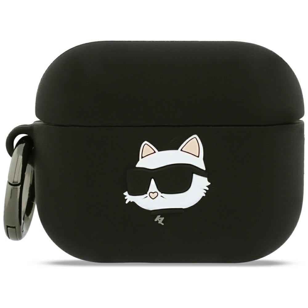 Casti Karl Lagerfeld Silicone Choupette Head 3D (KLAP3RUNCHK), Apple AirPods Pro 3, Negru