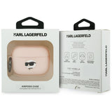 Casti Karl Lagerfeld Silicone Chaupette Head 3D (KLAP3RUNCHP), Apple AirPods Pro 3, Roz