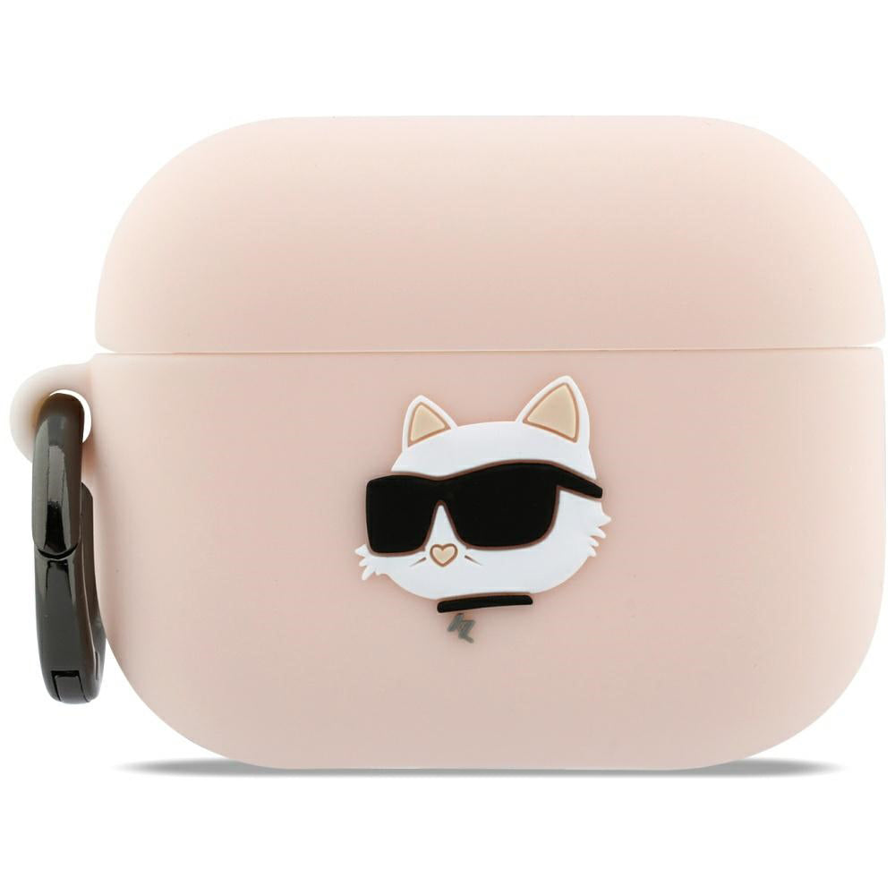 Casti Karl Lagerfeld Silicone Chaupette Head 3D (KLAP3RUNCHP), Apple AirPods Pro 3, Roz