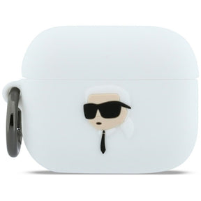 Casti Karl Lagerfeld Silicone Karl Head 3D (KLAP3RUNIKH), Apple AirPods Pro 3, Alb