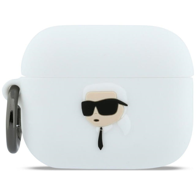Casti Karl Lagerfeld Silicone Karl Head 3D (KLAP3RUNIKH), Apple AirPods Pro 3, Alb