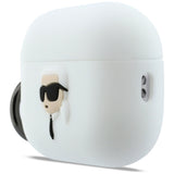 Casti Karl Lagerfeld Silicone Karl Head 3D (KLAP3RUNIKH), Apple AirPods Pro 3, Alb