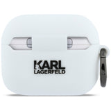 Casti Karl Lagerfeld Silicone Karl Head 3D (KLAP3RUNIKH), Apple AirPods Pro 3, Alb