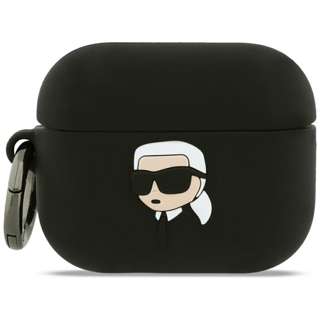 Casti Karl Lagerfeld Silicone Karl Head 3D (KLAP3RUNIKK), Apple AirPods Pro 3, Negru